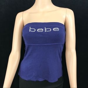 Bebe Cut Out Logo Tube Top